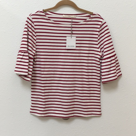 Clad & Cloth Tops - Clad & Cloth striped bell sleeve top